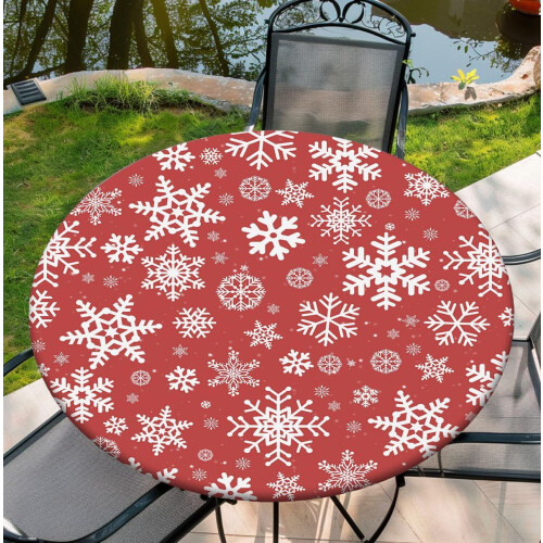 Capa para mesa redonda de 152 cm (60 polegadas) com elástico para uso interno.