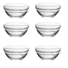 6Pcs Small Glass Bowls,Thickened and Wear-resistant Dessert Bowls,Safe and Non-toxic Bowls