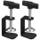 YEAHIBABY 2Pcs Black Table Mount Clamps with Silicone Padding for Microphone Installation 1