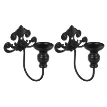 2pcs Vintage Metal Wall Candle Sconces, Tea Light Holders for Living Room, Bedroom, Dining Room – Compatible with Standard Candles