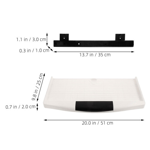 Keyboard Holder under Desk Drawer Tray Sliding Riser for Black 1