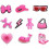 Lyserøde bogstaver skocharmes til træsko og sandaler 5