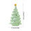Ceramic Christmas Tree Ornament Green Mini House 1 pc 3