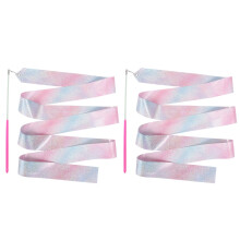 Pink Gymnastics Streamers for Kids 2 pcs 11.8x1.8x0.04 in