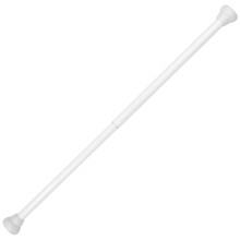 White Plastic Tension Rod for Bathroom Adjustable Length Shower Curtain Rod Fits Various Spaces