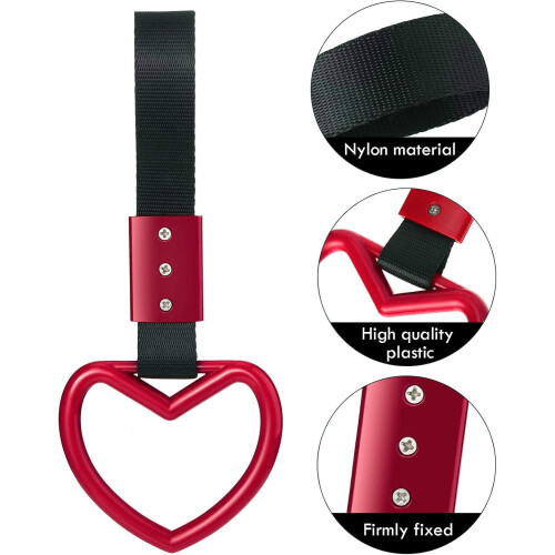 Δαχτυλίδια 2 τεμαχίων σε σχήμα καρδιάς, ιμάντες λαβής αυτοκινήτου, διακοσμητικό 2