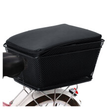 Rear Bike Basket Large Capacity Metal Wire Basket Waterproof Rainproof Cover