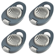 4Pcs Stainless Boiled Egg Slicer & Dicer For Hard Boiled Eggs Cutter Dicer Strawberries & Soft Effortlessly Easy Clean Kitchen Dishwasher Safe Grey*4