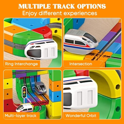 Saker Electric Train Set with USB Rechargeable Engine and 2