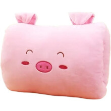 Kids Nap Pillow with Hand Warmer Pocket – Soft Cartoon Arm Pillow for Travel, Inspired by Weak Hero Class 1 Suho, Non‑Electric (Pink)