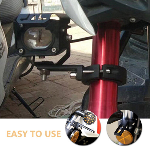2pcs Motorcycle Fog Light Brackets Front Fork Lamp Bracket Motorcycle Light Holder 2