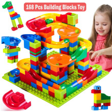 Klassieke Big Blocks speelgoedset – 168-delige racebaan, compatibel met alle grote merken, educatief puzzelspeelgoed voor kinderen van 3-8 jaar en