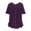 Γυναικείο Casual Tunic Μπλούζα με Κοντομάνικο Στυλ VERUGU, Στρογγυλή Λαιμόκοψη με Κουμπιά 6