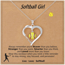 Halskette mit Volleyball-/Softball-/Basketball-/Baseballmotiven – Geschenkidee für Teenager, Sportaccessoires, Geburtstags-, Weihnachts- und