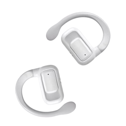 Oversættelseshovedtelefoner Bluetooth 5.3 dobbeltvejs hvide