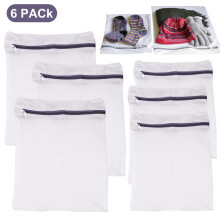 6 Pack - SimpleHouseware Laundry Bra Lingerie Mesh Wash Bag (3 Large & 3 Medium)