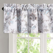 Cuirtín Dubhaithe Valance Slat Póca 52x18 Donn Bláthanna Bog