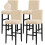 Ensemble de 4 housses de tabouret de bar en velours lavable couleur camel 1