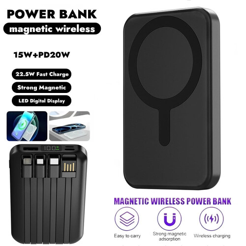 Magnetická bezdrátová powerbanka 10 000 mAh pro iPhone a Android 1