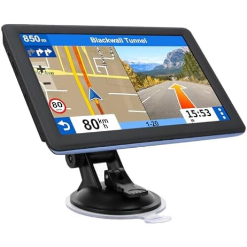 Navegador GPS de 7 polegadas para carro, caminhão e veículo recreativo com 2026 mapas.