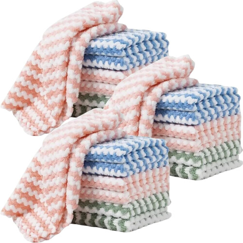 Pacote com 21 panos de limpeza de microfibra, 25 x 25 cm (10 x 10 polegadas).