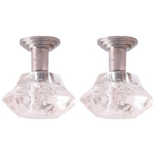 2-pack Mini Dockhus Taklampor – Akryl Silver