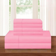 Microfiber Bedding Set Light Pink 5-Piece 1500 Thread Count