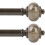 Conjunto de varão telescópico para cortina de 1 polegada – 32-58 polegadas, mármore 1
