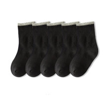 Mikilon Kids' Athletic Cushioned Ankle Socks 5 Pairs Low Cut Tab for Youth Boys Girls