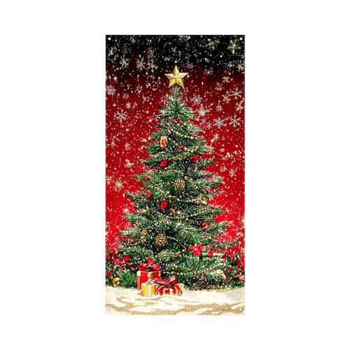Kerstdeurgordijn 180x90cm Polyester 2