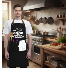 Funny Cooking Apron with Pockets for Adults