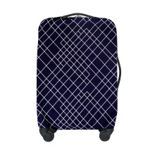 Travel Luggage Cover Suitcase Protector, Washable Suitcase Cover Fits 24 Inch Luggage, Elastic Suitcase Protective Cover (L, Diagonal Lattice)