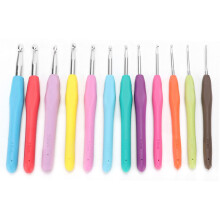 12Pcs Aluminum Crochet Hooks Set with Handles for Beginners and Kids - Ideal Knitting Tool for Projects