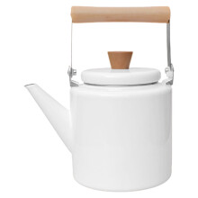 Biały emaliowany czajnik na płytę kuchenną 2,8 l