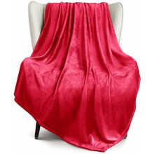 Fleece Throw Blanket Extra Large 50x70 inch Red 300GSM