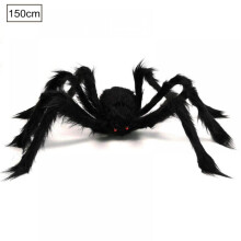 Velká plyšová dekorace s černým pavoukem 75 cm
