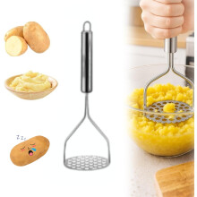 Kartoffelstampfer aus Edelstahl mit zwei Köpfen
