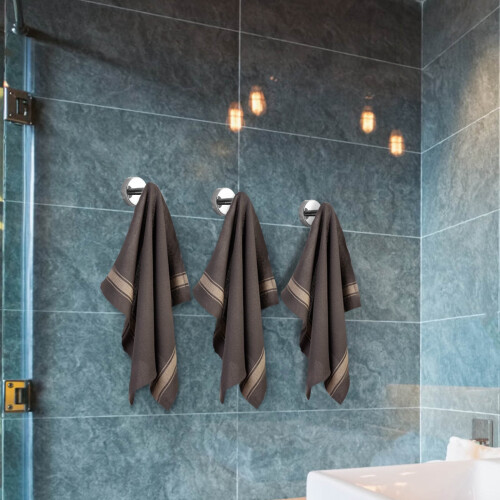 Crochets de douche sans perçage Zeceouar, noir mat, lot de 2 2