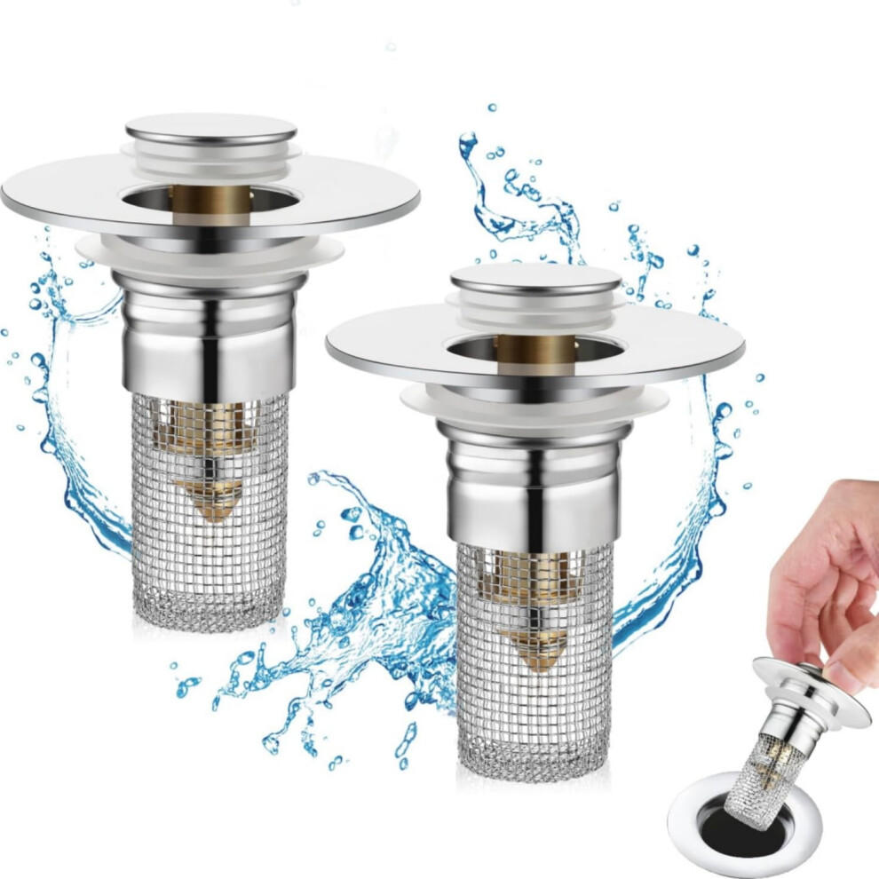 Bathroom Sink Drain Strainer With Hair Filter Stainless 913466421381