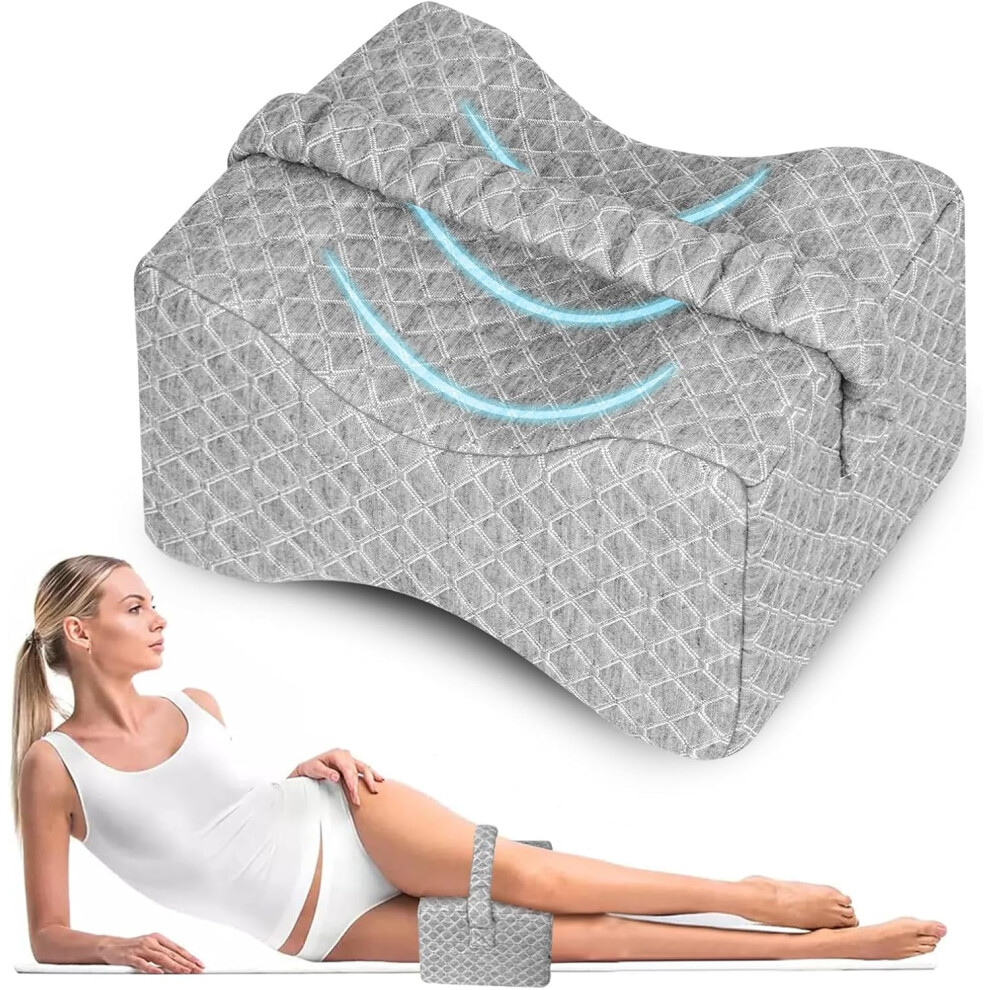 Knee Pillow for Side Sleepers Grey