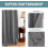 Bluish Grey Blackout Curtain Panel 100x84 in Grommet 3