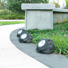 Solar-Powered Stone Lamp for Lawn & Landscape – Waterproof, Compatible with Standard Solar Panels