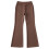 Mädchen-Schuluniformhose, braun, Stretch, hoher Bund, schmal 3