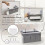 Organizer da comodino a 3 tasche – Cotone e lino, 38 pezzi 4