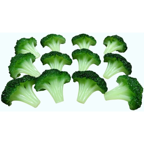 12 felii de broccoli artificiale realiste, 6 cm 1