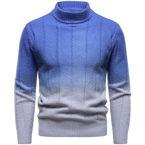 Pull de Noël homme à col roulé ajusté et dégradé, en maille 1