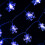 Solar Snowflake String Light, 39ft 100LED, 8 Modes, Waterproof, for Patio/Garden/Christmas Tree, Blue 2