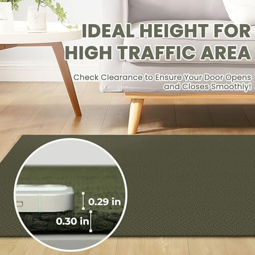 Πλεκτό χαλί Runner 2ft x 5ft, μείγμα βαμβακιού, πλενόμενο 1