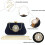 Pochette glitterata da donna, borsa da sera plissettata con 3