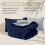 Navy and Light Grey Seersucker Bed in a Bag Set Queen 5